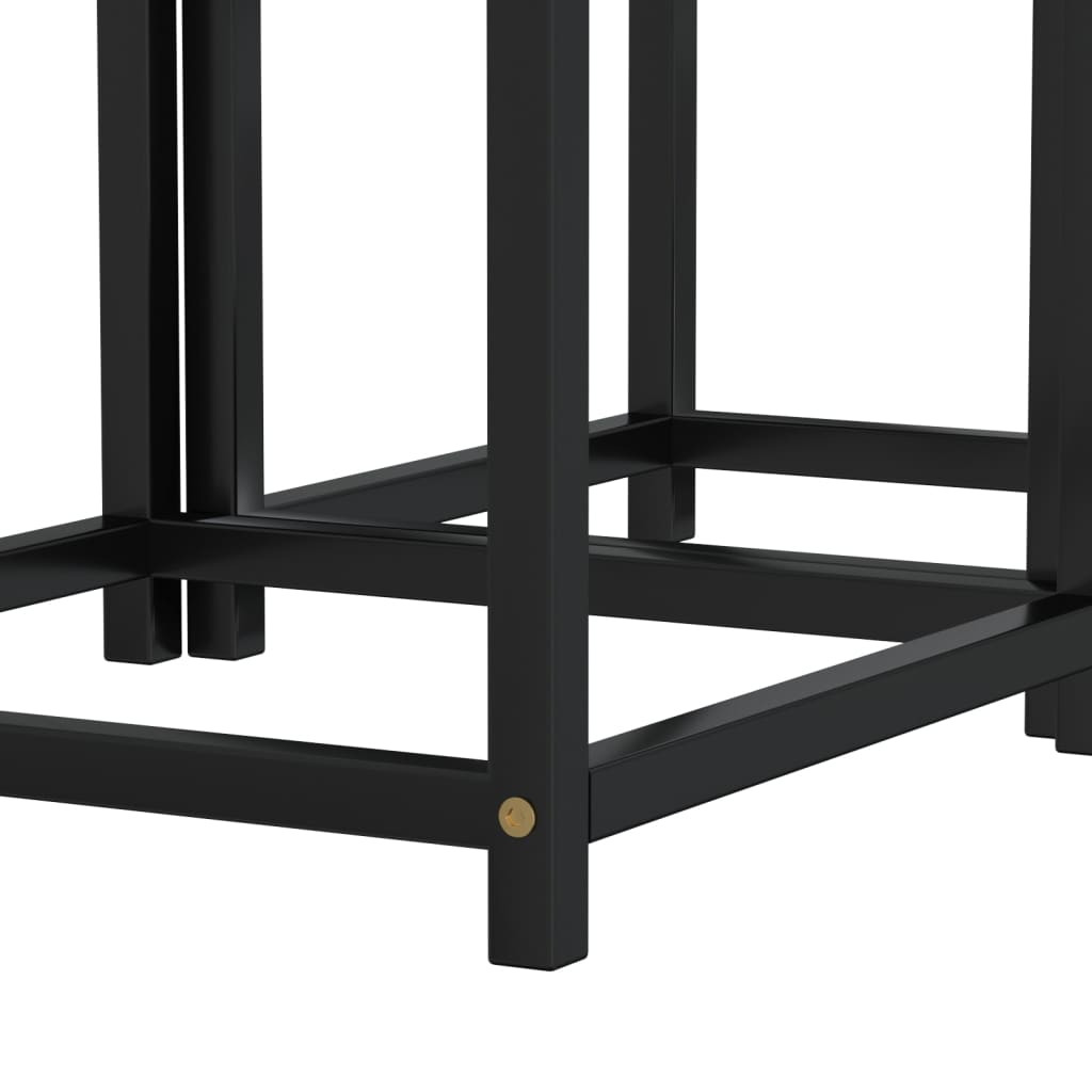 2 db fekete MDF dohányzóasztal 2 db fekete MDF dohányzóasztal