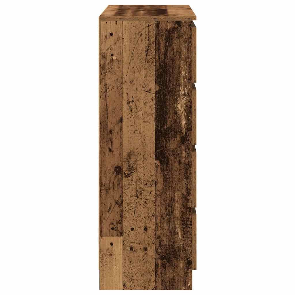 antik fa színű szerelt fa tálalószekrény 80x35x99 cm