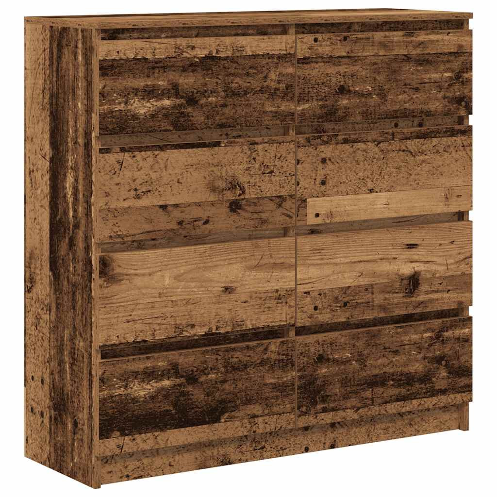 antik fa színű szerelt fa tálalószekrény 100x35x99 cm
