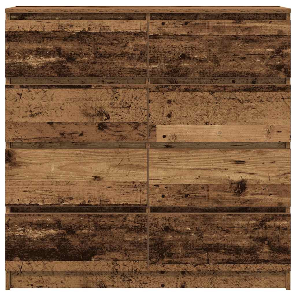 antik fa színű szerelt fa tálalószekrény 100x35x99 cm