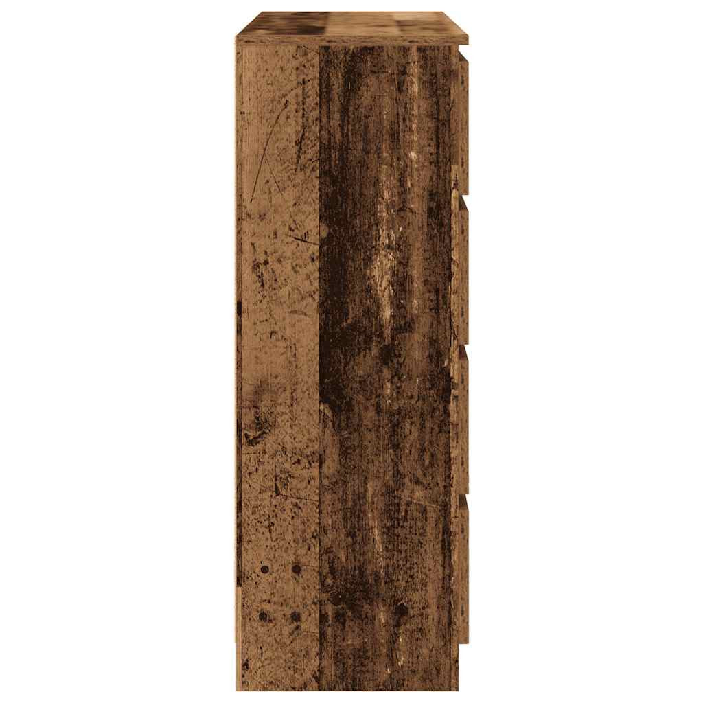 antik fa színű szerelt fa tálalószekrény 100x35x99 cm