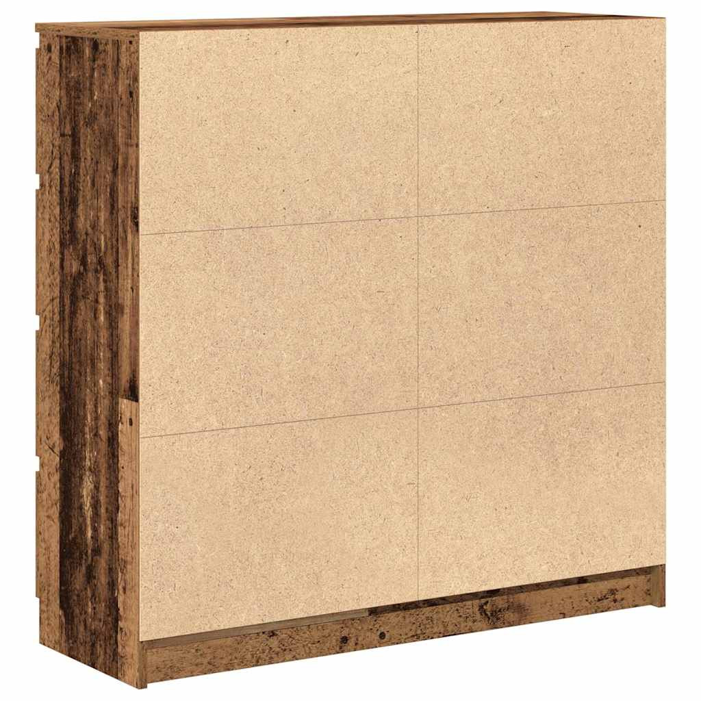 antik fa színű szerelt fa tálalószekrény 100x35x99 cm
