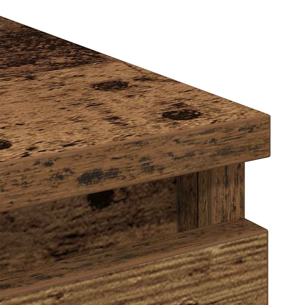 antik fa színű szerelt fa tálalószekrény 100x35x99 cm