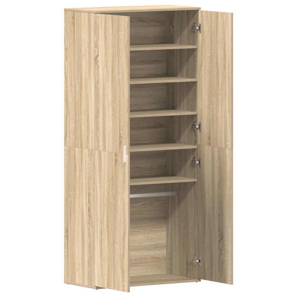 Cipőtartó Sonoma tölgy 80x39x180 cm Szerelt Fa