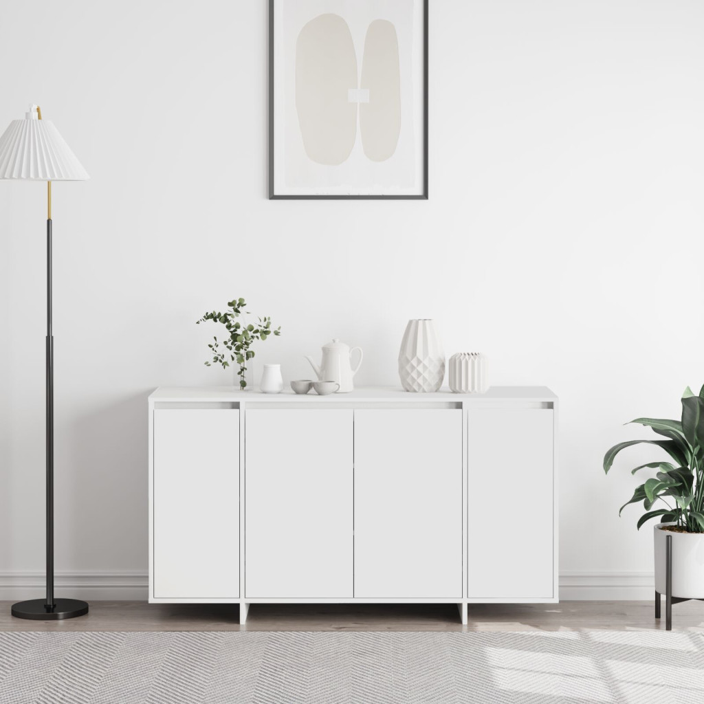 Fehér Oldalszekrény Fehér Fa 135 x 41 x 75 cm Fehér Oldalszekrény Fehér Oldalszekrény Fehér Fa 135 x 41 x 75 cm Fehér Oldalszekrény