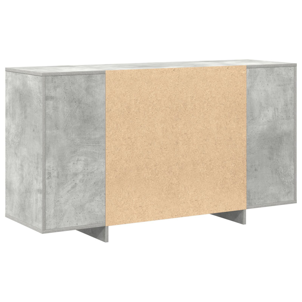 Beton Szürke Oldalszekrény Beton szürke Mérnöki fa 135 x 41 x 75 cm