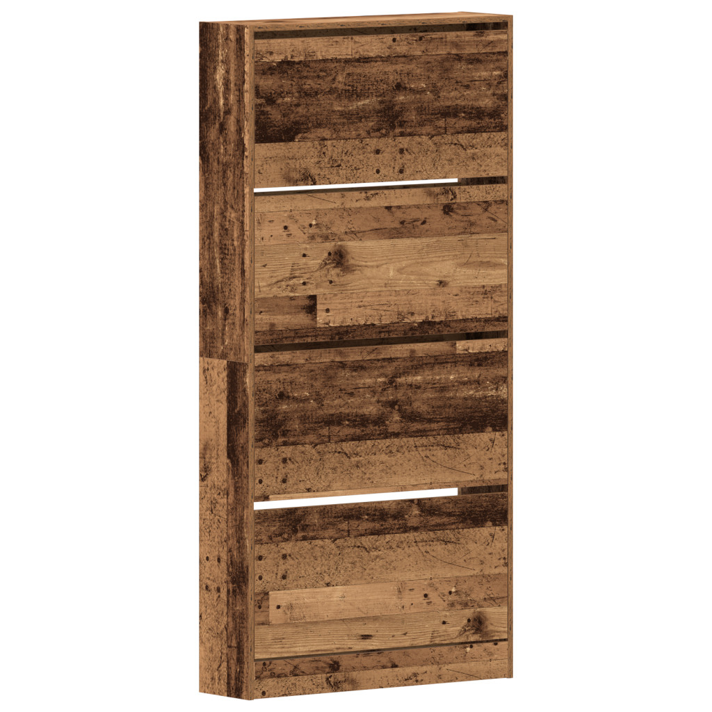 Cipőszekrény Régi fa Szerelt fa 80 x 21 x 163.5 cm Tartós