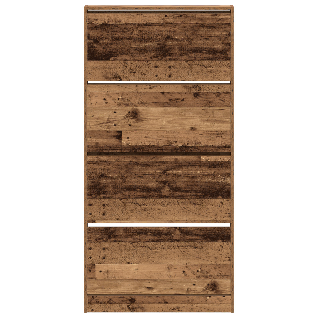 Cipőszekrény Régi fa Szerelt fa 80 x 21 x 163.5 cm Tartós
