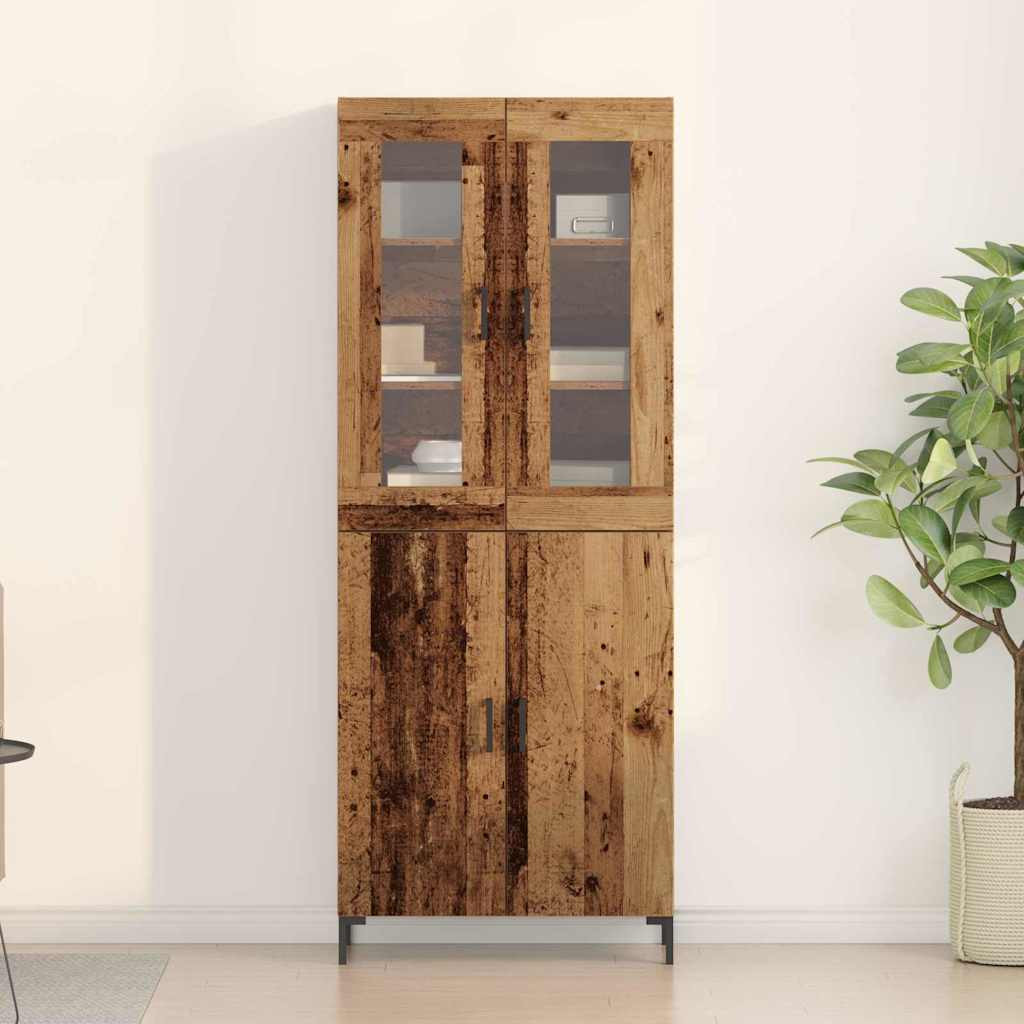 Magasfiú 2 pcs Régi fa 69,5 x 34 x 180 cm Faanyag