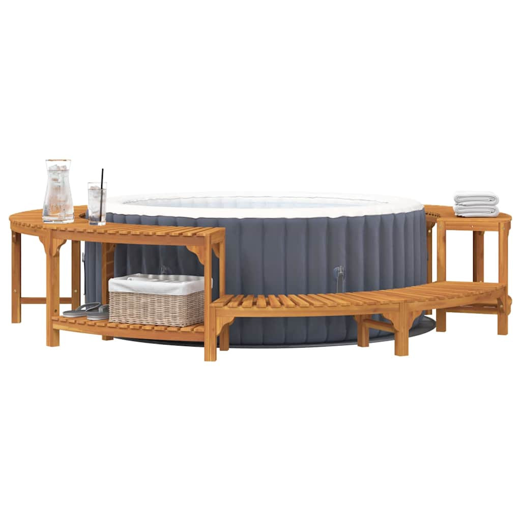 Jakuzzi Környezet Barna Ø255 x 55,5 cm Tömör Akácfa