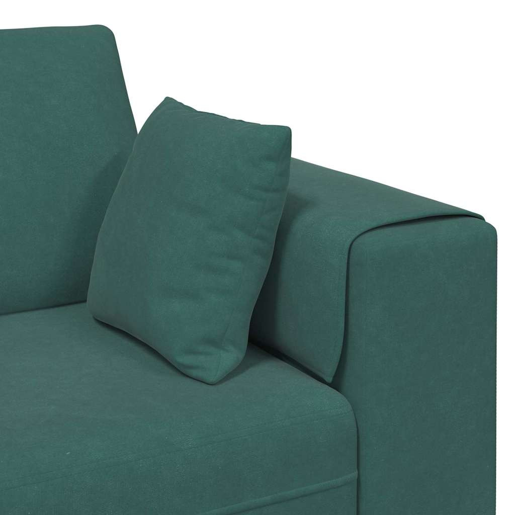 Bársony Kanapé párnával Sötétzöld 208 cm Bársony