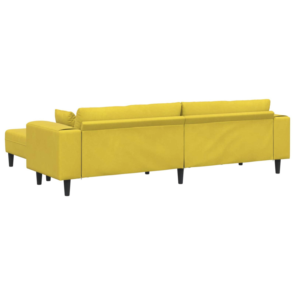 vidaXL Kanapé párnával 3 pcs Sárga Bársony