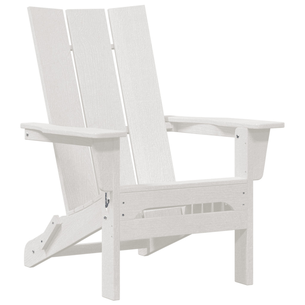 Összecsukható Adirondack székek 2 db Fehér 74.5x80.5x90 cm HDPE