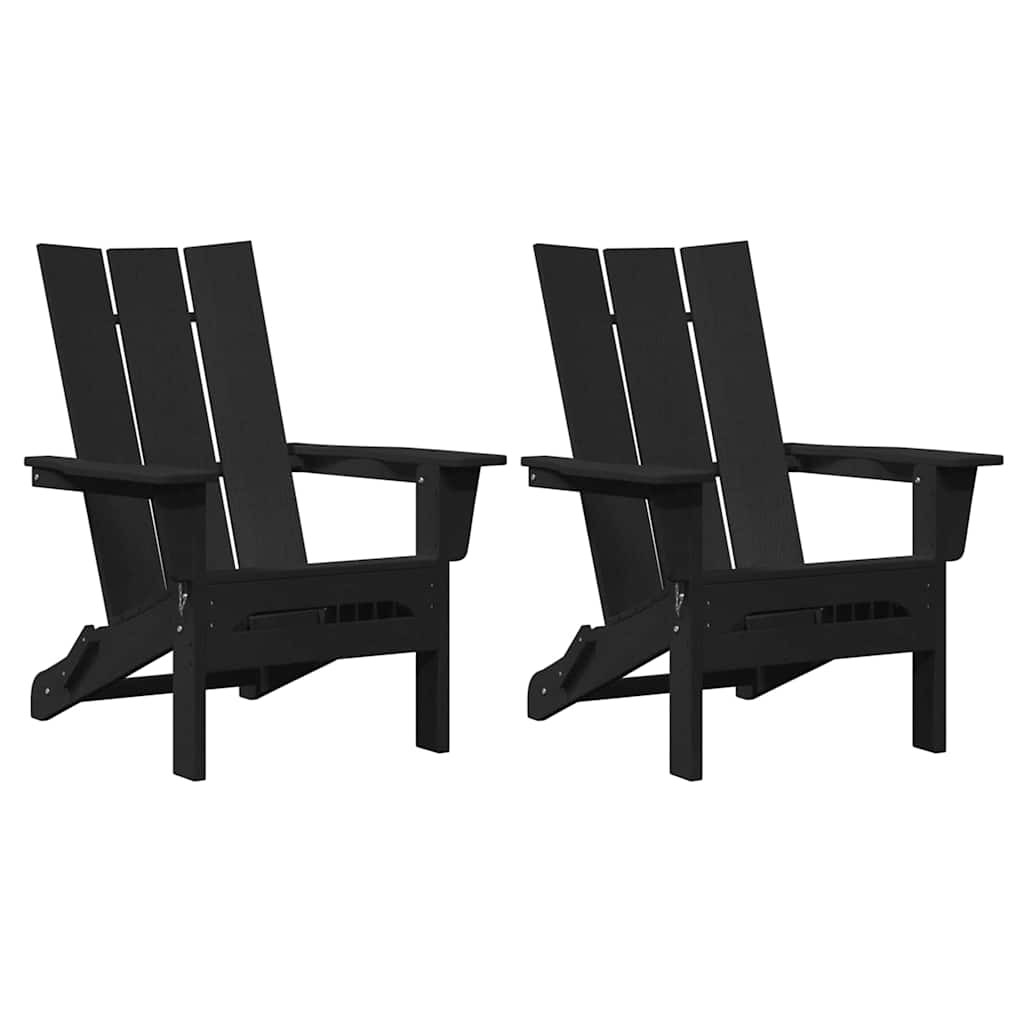 Kerti pihenő bútor 2 pcs Fekete 74.5 x 80.5 x 90cm Műanyag