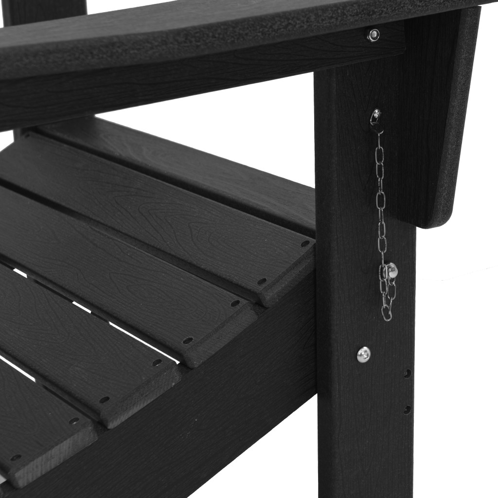 3 részes kerti pihenőszett fekete HDPE