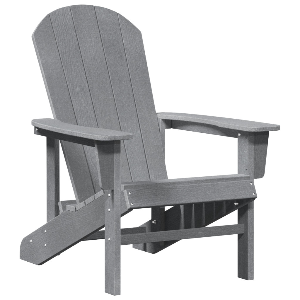 Adirondack székek 2 db Világosszürke 74x82x90 cm HDPE