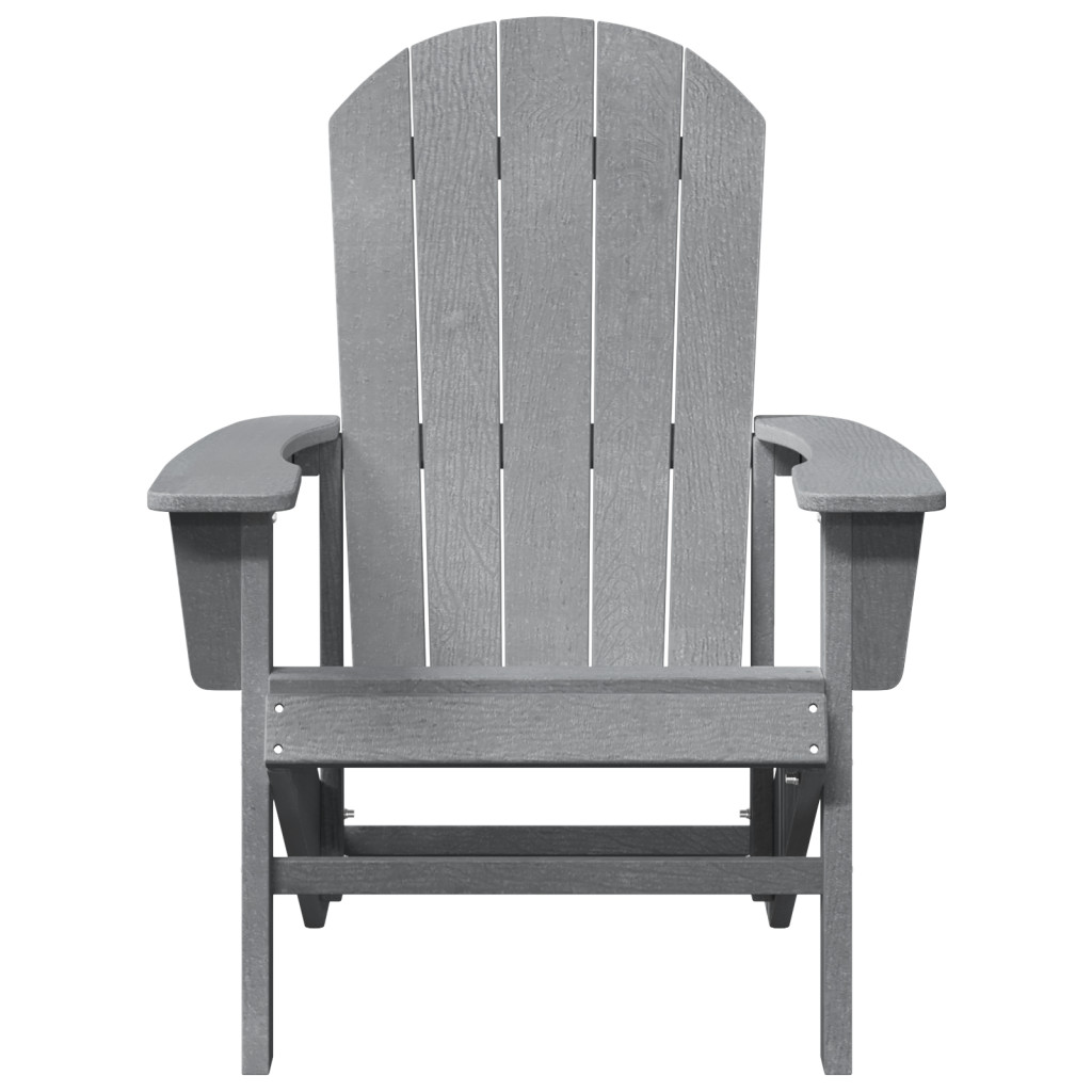Adirondack székek 2 db Világosszürke 74x82x90 cm HDPE