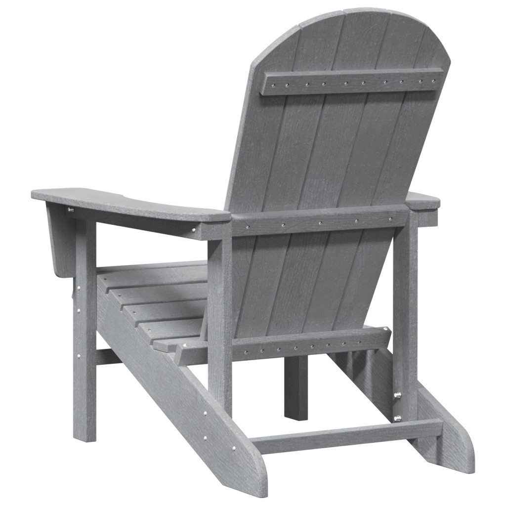 Adirondack székek 2 db Világosszürke 74x82x90 cm HDPE