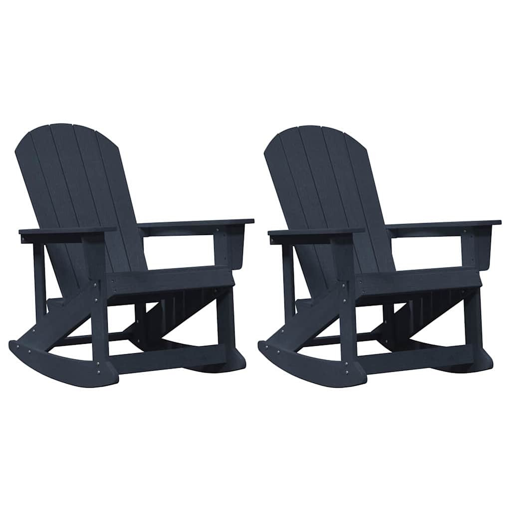 Adirondack hintás székek 2 pcs Tengerészkék HDPE