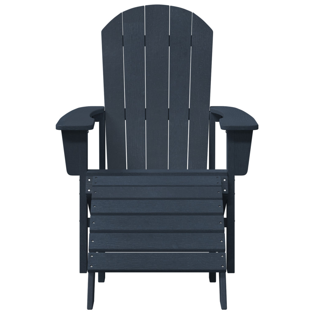 Adirondack szék lábtartókkal 2 db Tengerészkék HDPE