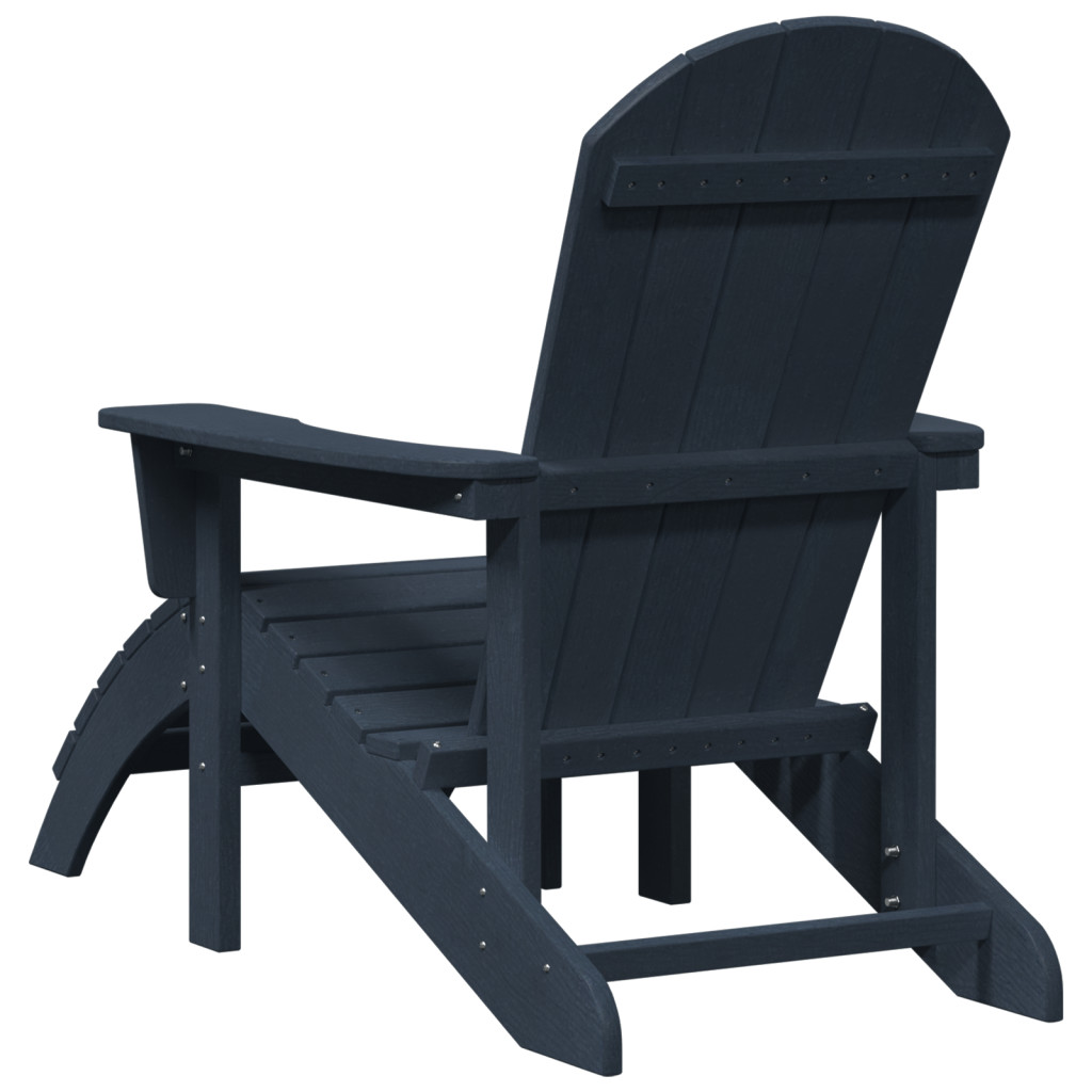 Adirondack szék lábtartókkal 2 db Tengerészkék HDPE