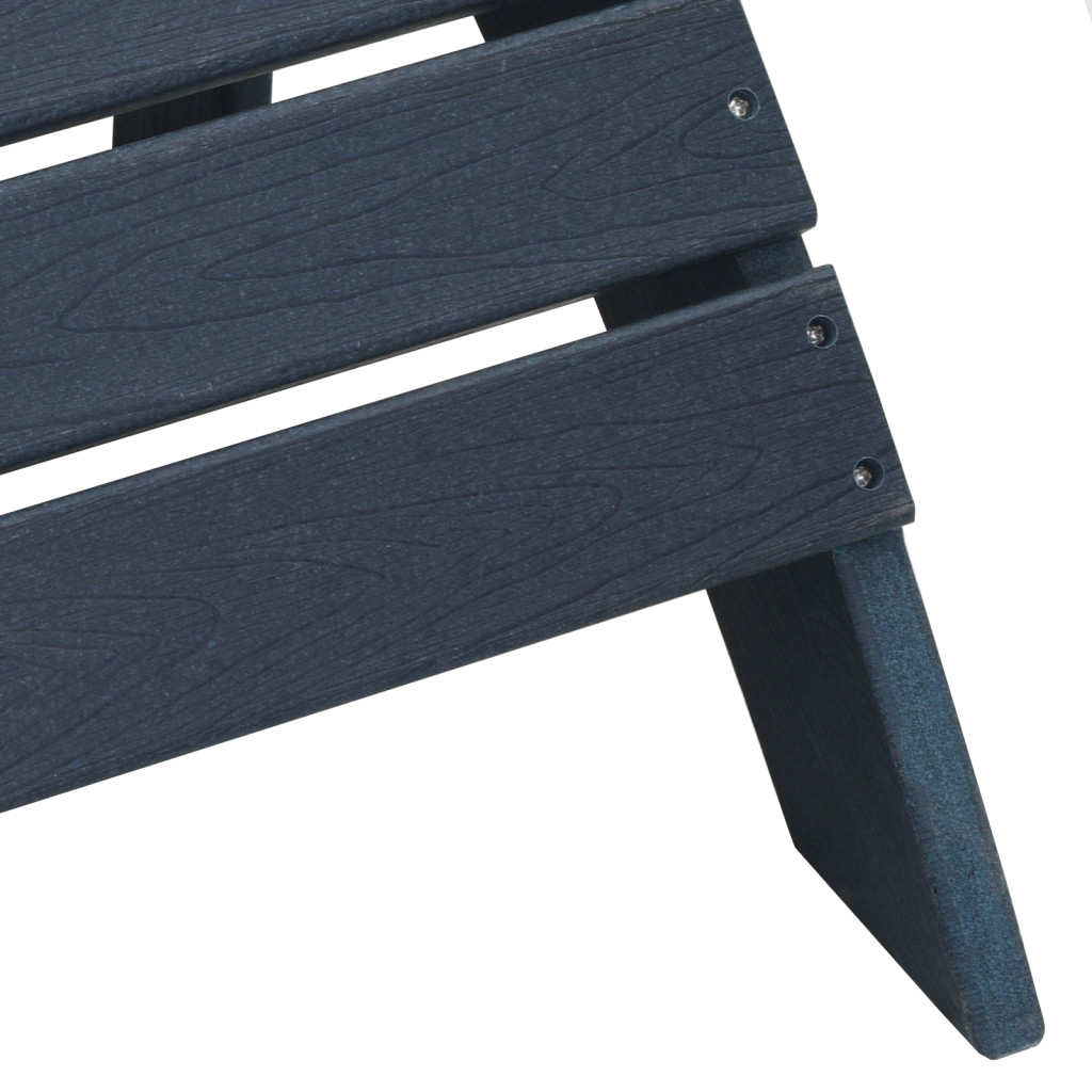 Adirondack szék lábtartókkal 2 db Tengerészkék HDPE