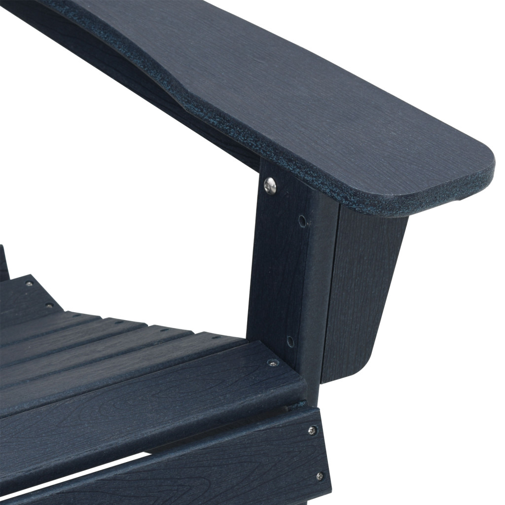 Adirondack szék lábtartókkal 2 db Tengerészkék HDPE