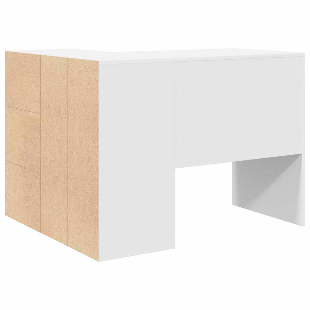Sarokíróasztal fiókkal 2 pcs Fehér 102 x 50 x 75 cm Faanyag Sarokíróasztal fiókkal 2 pcs Fehér 102 x 50 x 75 cm Faanyag