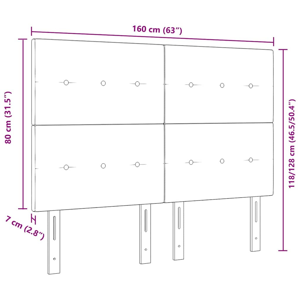 vidaXL Fejtámla fejtámlával Rózsaszín 160 cm Műbőr vidaXL Fejtámla fejtámlával Rózsaszín 160 cm Műbőr