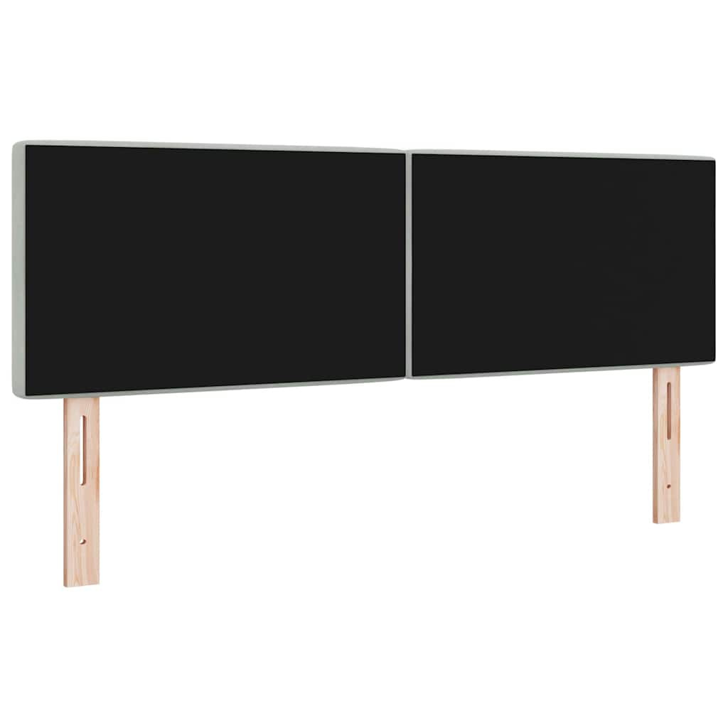 LED Fejtámla LED -es lámpákkal Világosszürke 144 cm Bársony LED Fejtámla LED -es lámpákkal Világosszürke 144 cm Bársony
