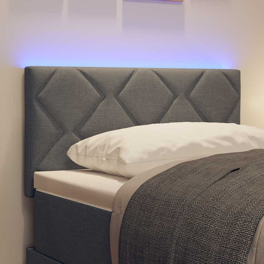 Fejtámla LED -es lámpákkal fejtámlával Szürke 80 cm szövet