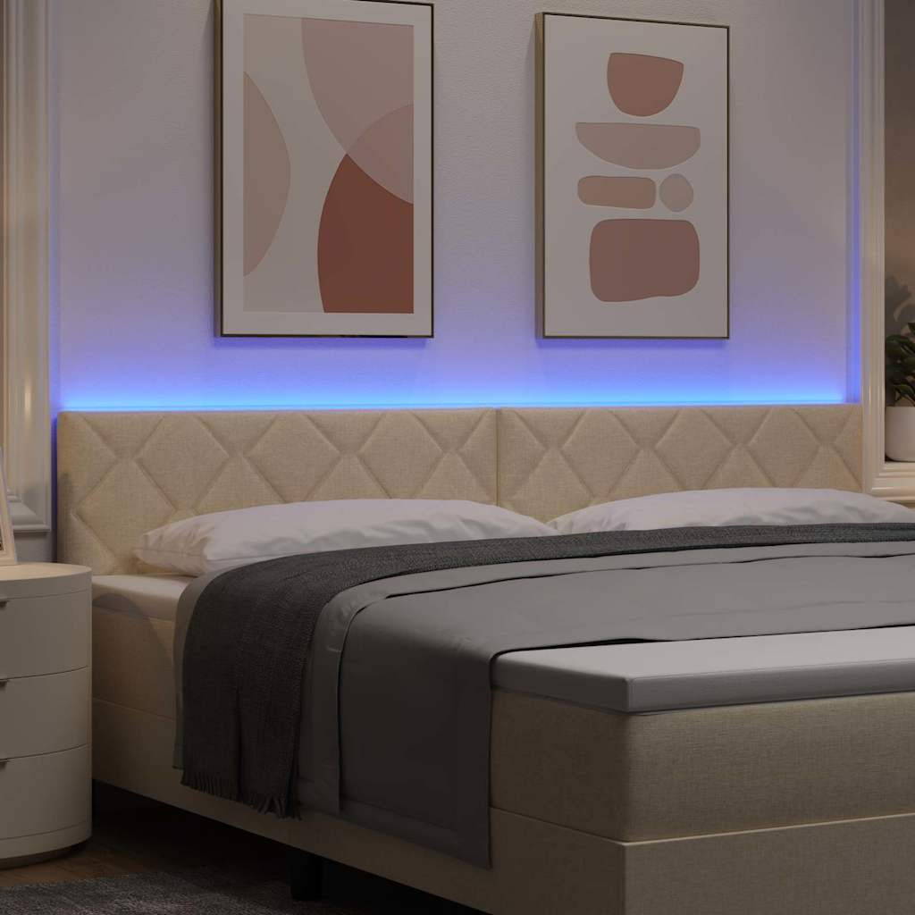 vidaXL Fejtámla Krém 200 cm szövet vidaXL Fejtámla Krém 200 cm szövet