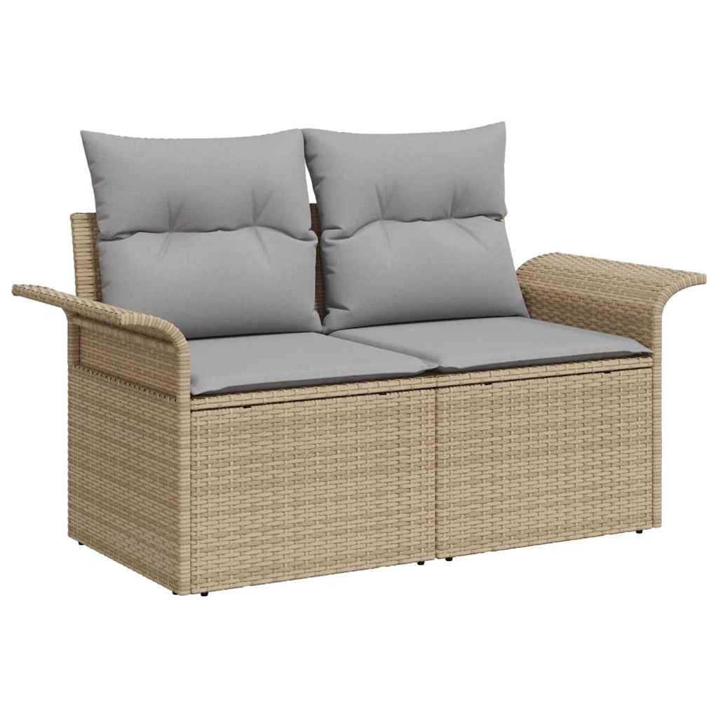 Kerti Kanapé Szett párnával 8 pcs Bézs Poli rattan