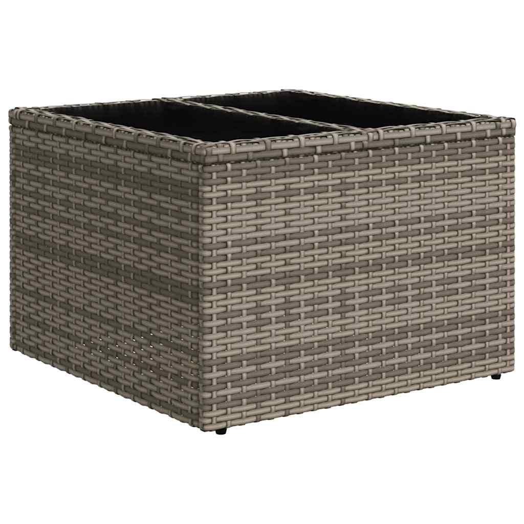 Kerti Kanapé Szett 7 pcs Szürke polirattan