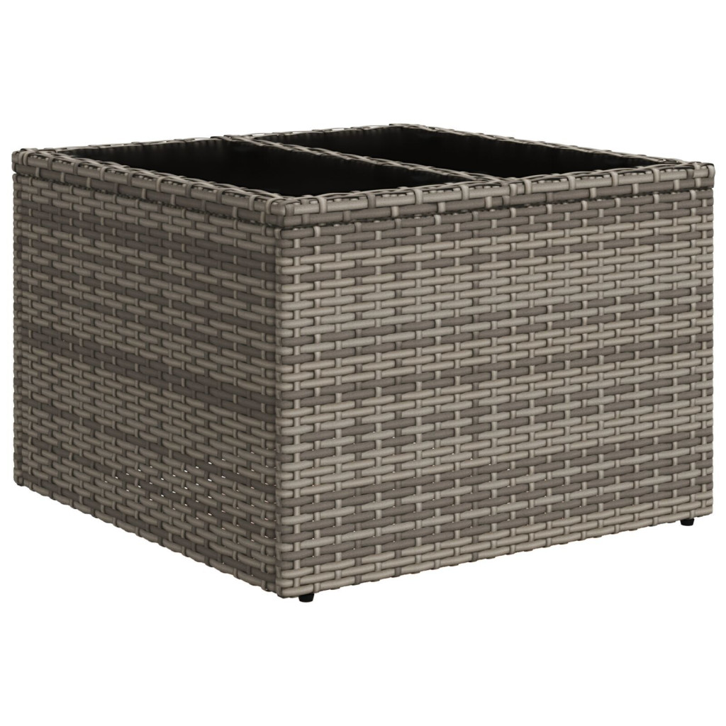 9 Darabos Kerti Sofaszett Párnával Fekete Poli Rattan