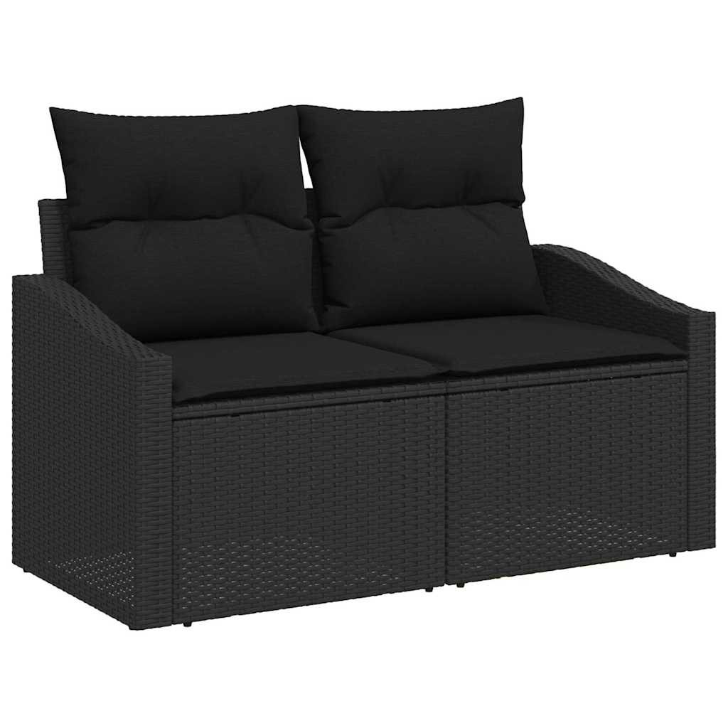Kerti Kanapé Szett párnával 6 pcs Fekete