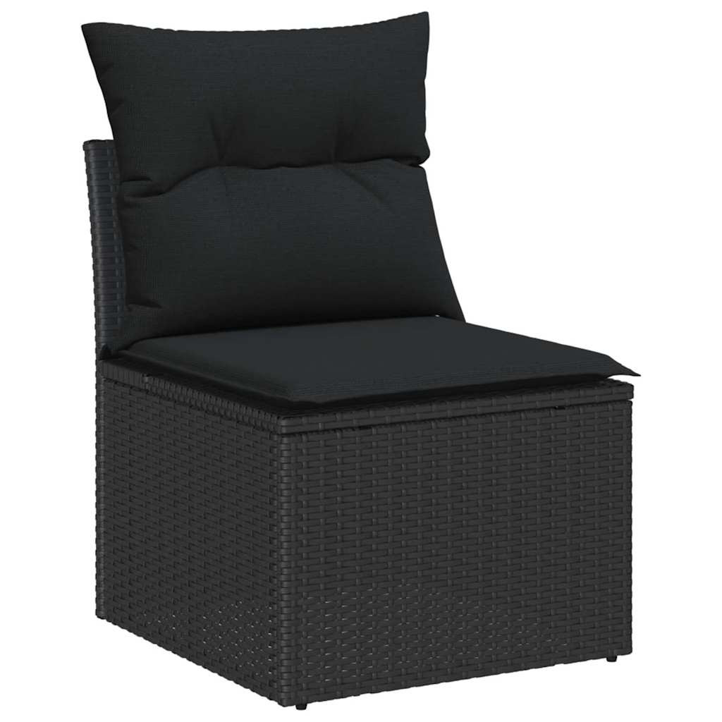 Kerti Kanapé Szett párnával 6 pcs Fekete