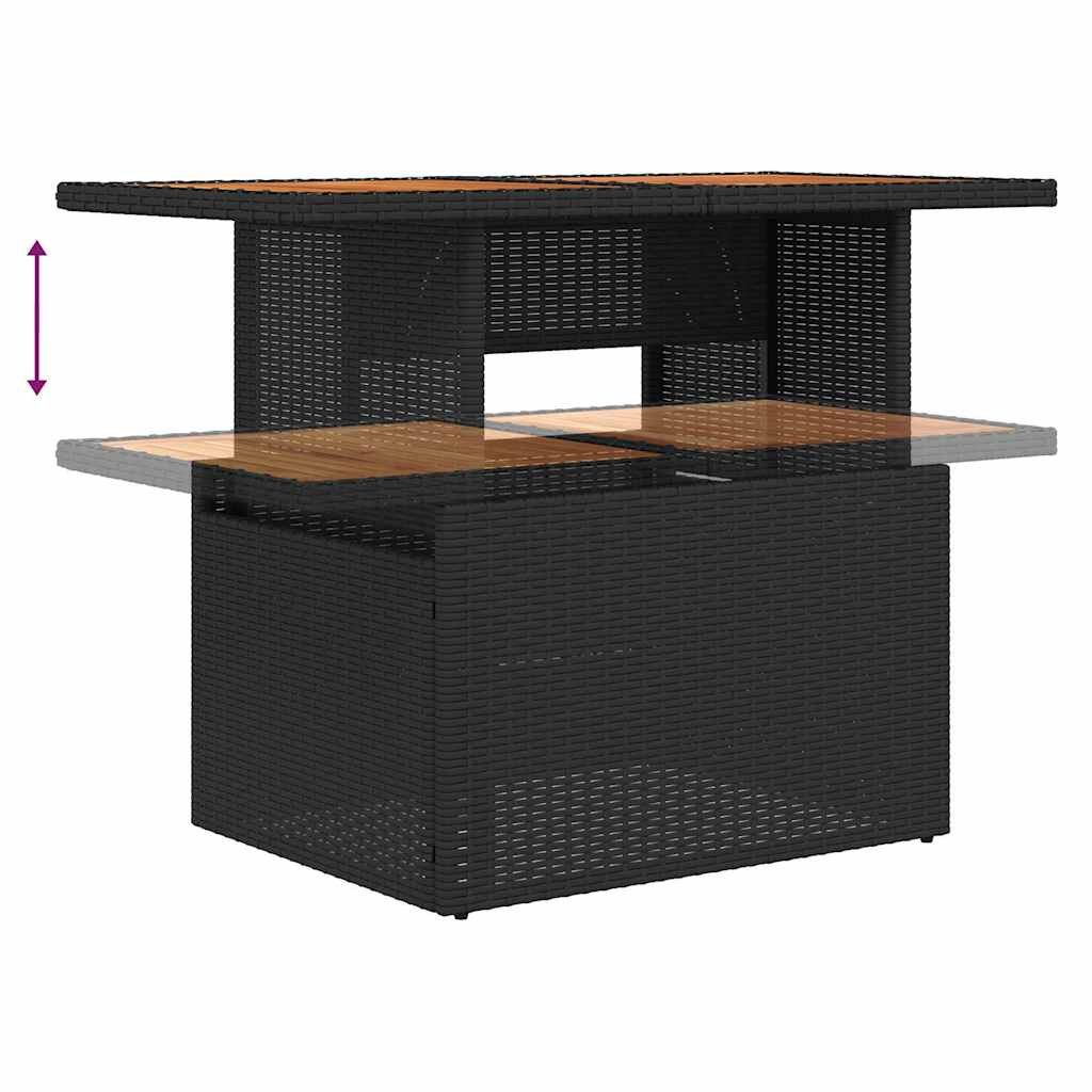 Kert étkező szett párnával 6 pcs Fekete és Barna
