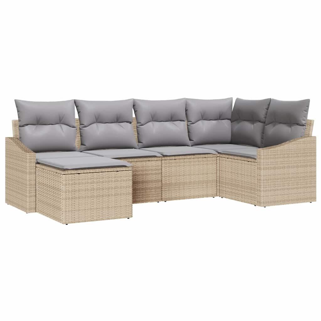 Kert étkező szett párnával 6 pcs Beige és Világosszürke