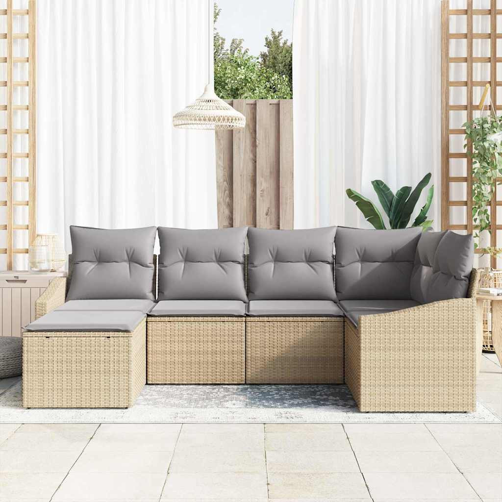 Kert étkező szett párnával 6 pcs Beige és Világosszürke