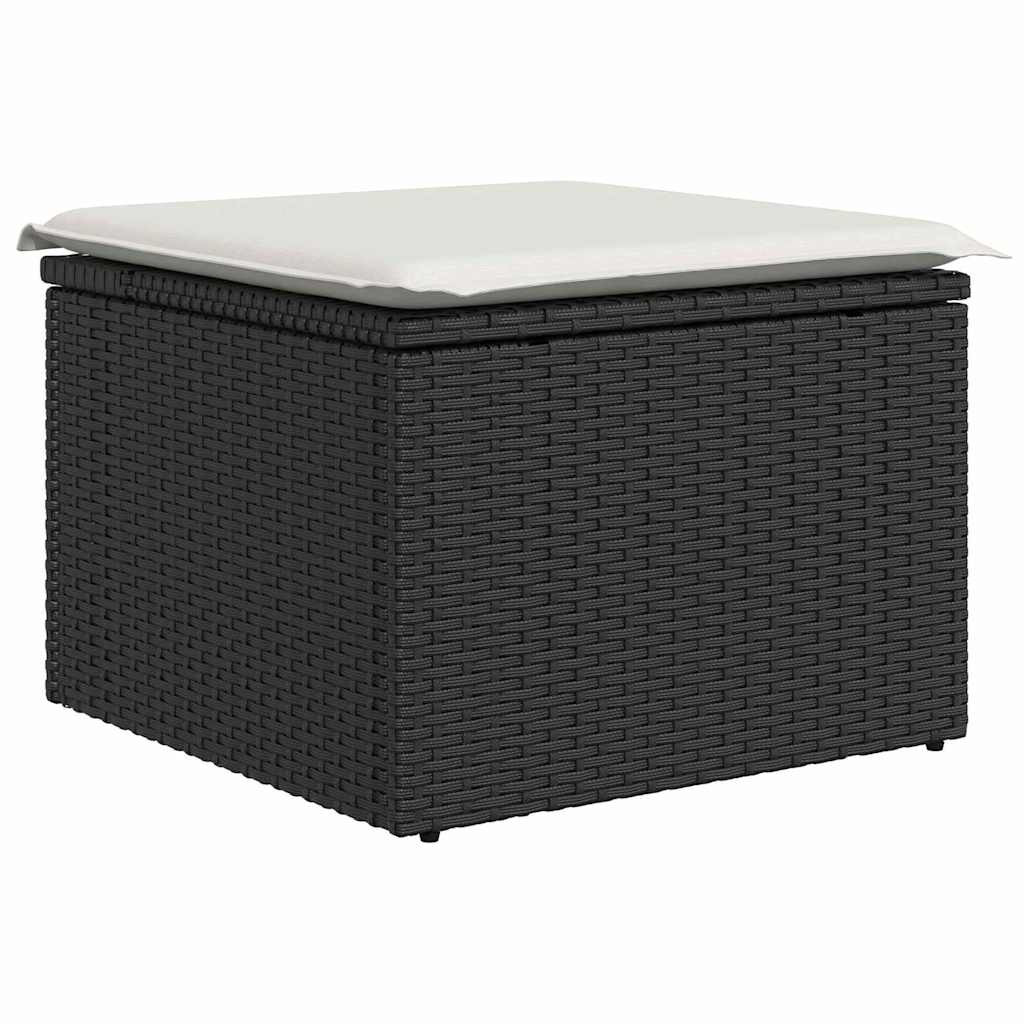vidaXL Kerti Kanapé Szett 8 pcs Fekete és fehér