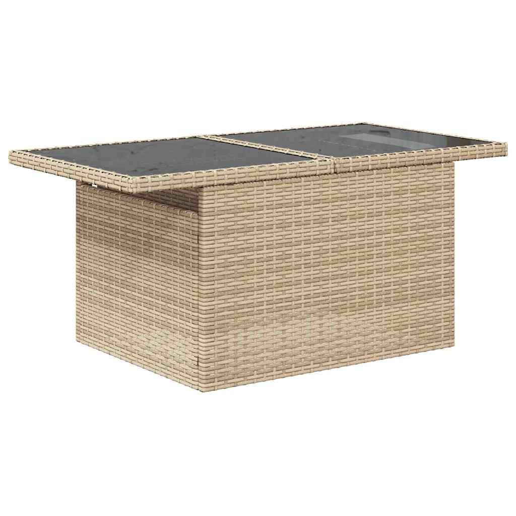 Kerti Kanapé Szett párnával párnával 7 pcs Bézs Poly Rattan