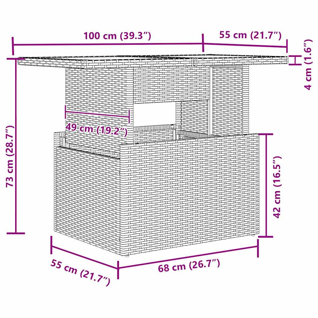 vidaXL Kerti Kanapé Szett párnával párnával 9 pcs Barna Poly Rattan vidaXL Kerti Kanapé Szett párnával párnával 9 pcs Barna Poly Rattan