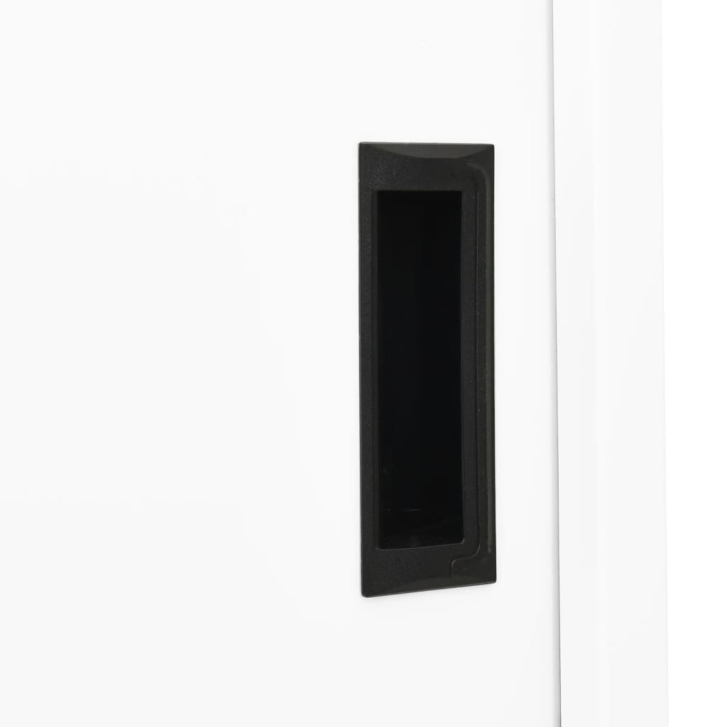 fehér acél tolóajtós irodai szekrény 90 x 40 x 180 cm