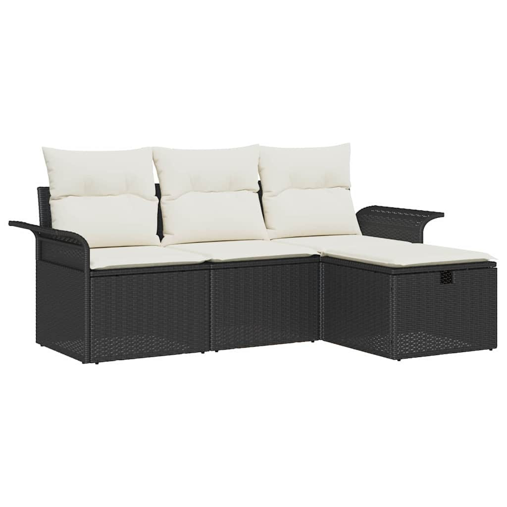 Kerti Kanapé Szett párnával tárolóval 4 pcs Poli rattan