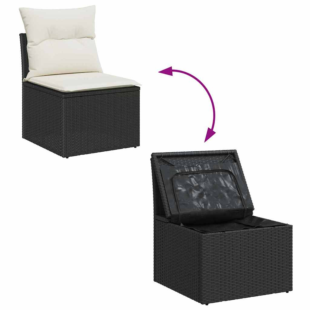 Kerti Kanapé Szett párnával tárolóval 4 pcs Poli rattan
