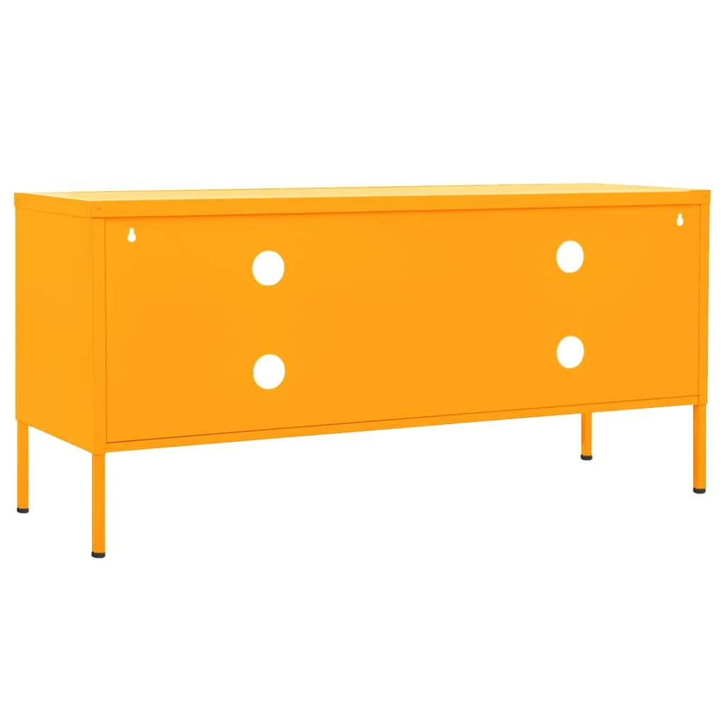 mustársárga acél TV-szekrény 105 x 35 x 50 cm