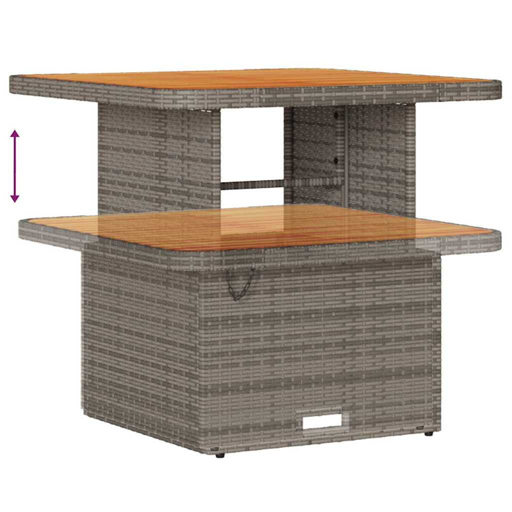 Kerti Kanapé Szett párnával tárolóval 12 pcs Szürke Poly Rattan