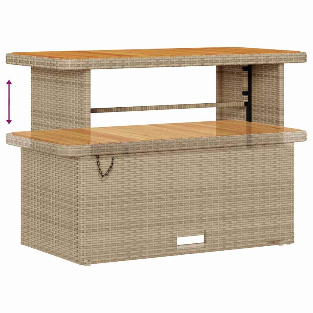Kerti Kanapé Szett párnával tárolóval 14 pcs Beige és krém