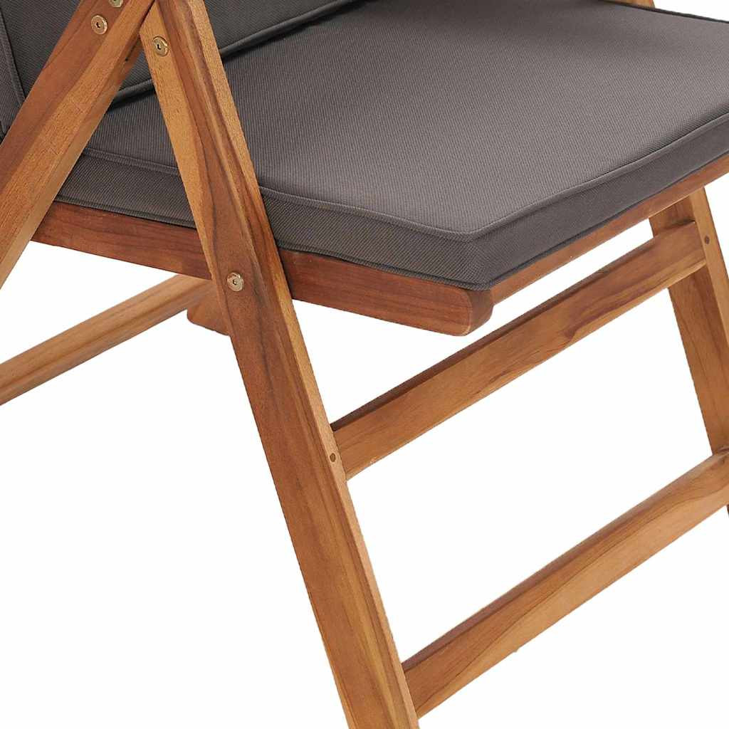 Kerti Szék párnával 4 pcs Barna 57 x 71.5 x 104cm Tömör tíkfa